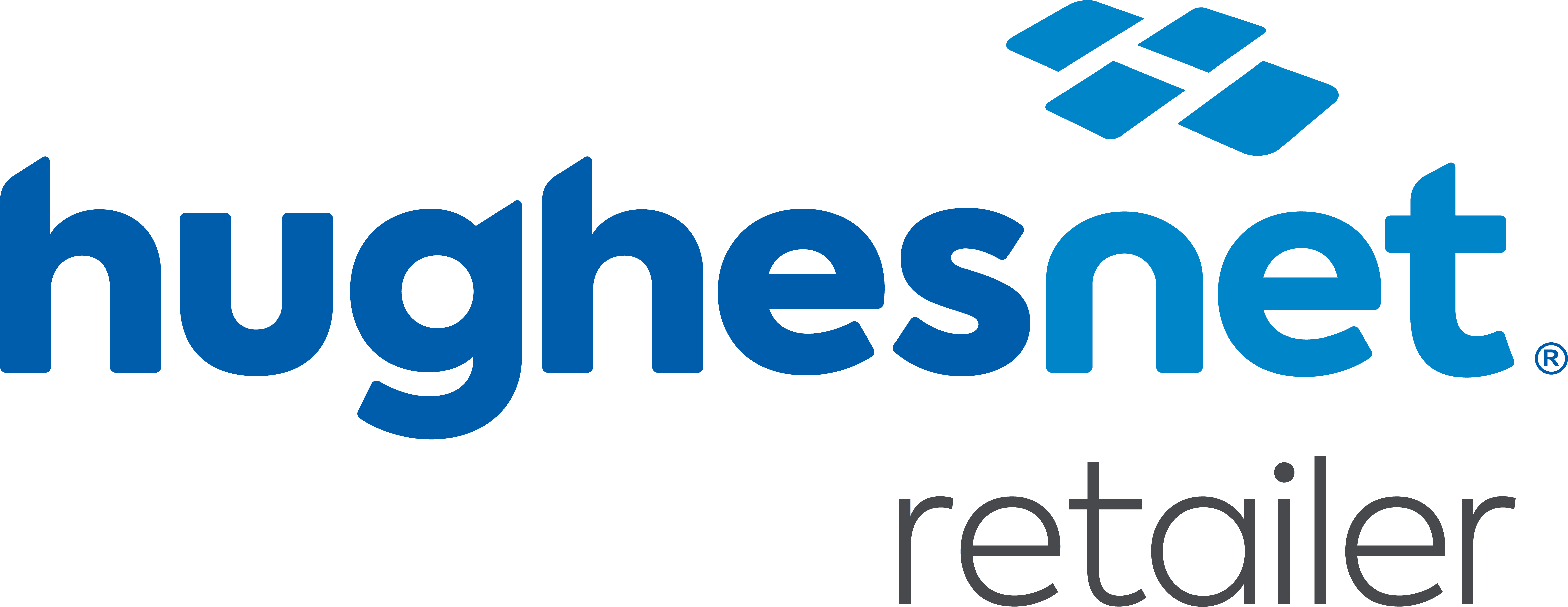 Hughesnet Logo Retailer Stack CMYK Primary